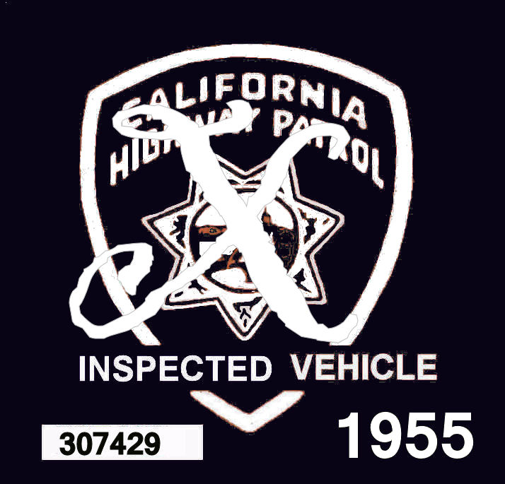 (image for) 1955 California Inspection Sticker